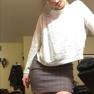 Soft Slouchy white turtleneck sweater